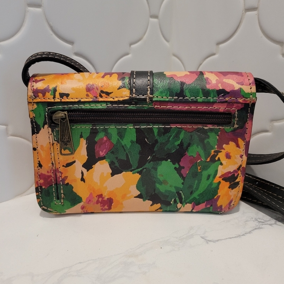 Patricia Nash Floral Leather Crossbody - Picture 2 of 7